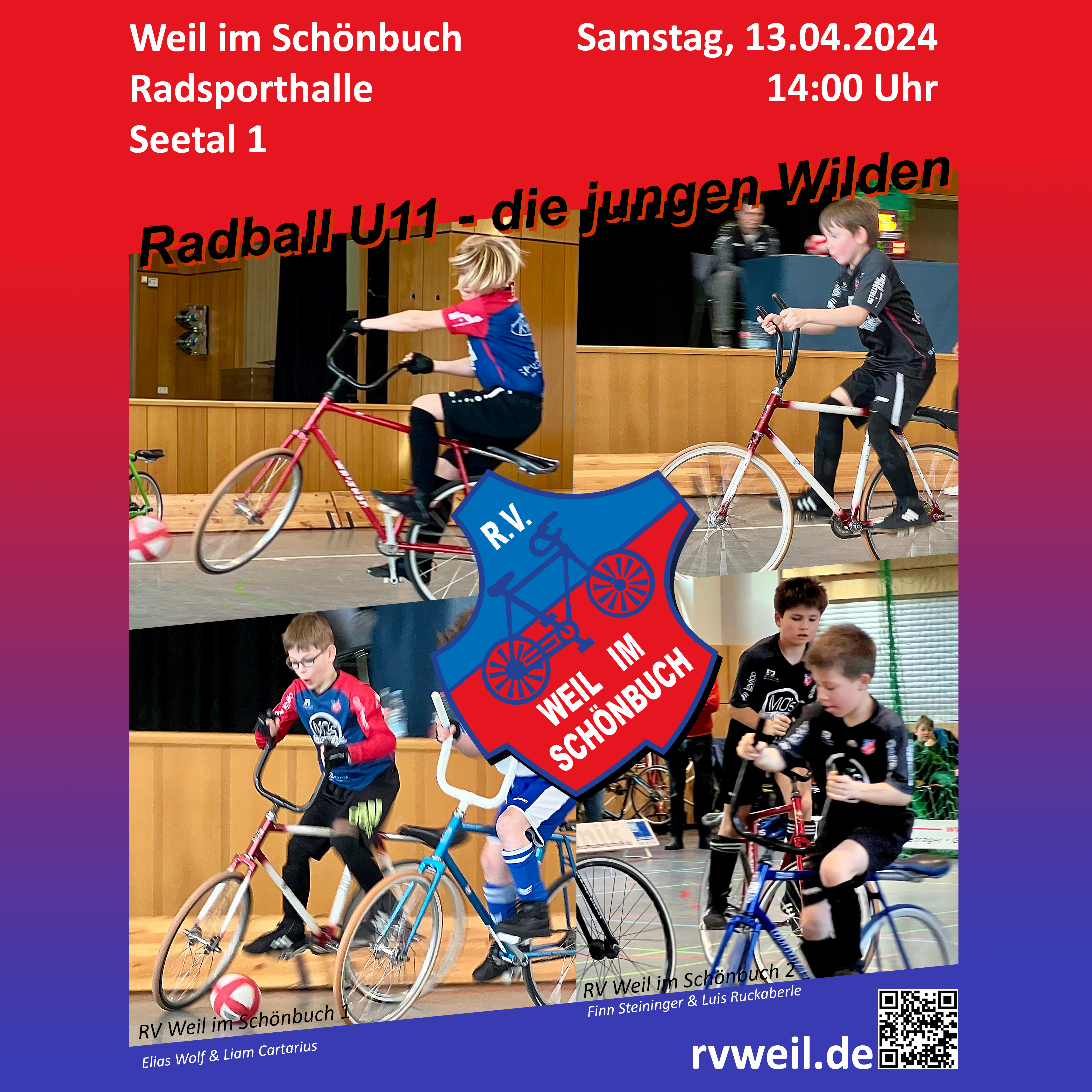 Heimspieltag für U11 Radballteams in Weil im Schönbuch / U13er beim Baden-Württemberg Pokal in Prechtal
